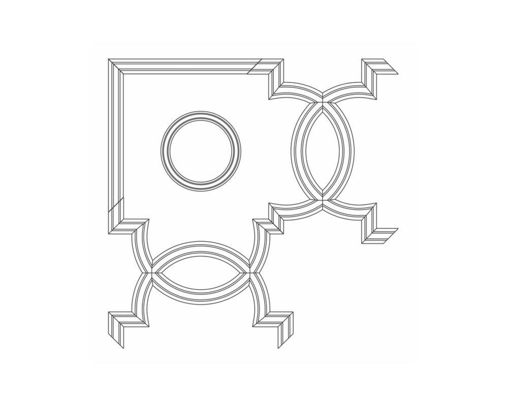 Rodecor Легенды Ар-Деко Узел Эрте Ф2 66418AR 80x80x0 см поверхность 