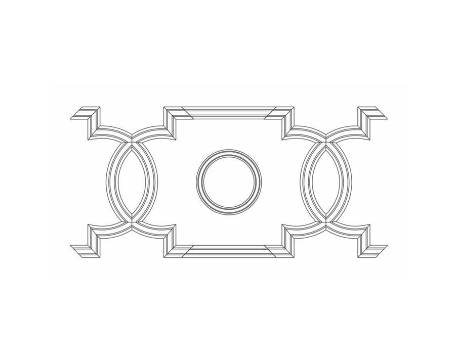 Rodecor Легенды Ар-Деко Узел Эрте Ф2 66419AR 51x131x0 см поверхность 