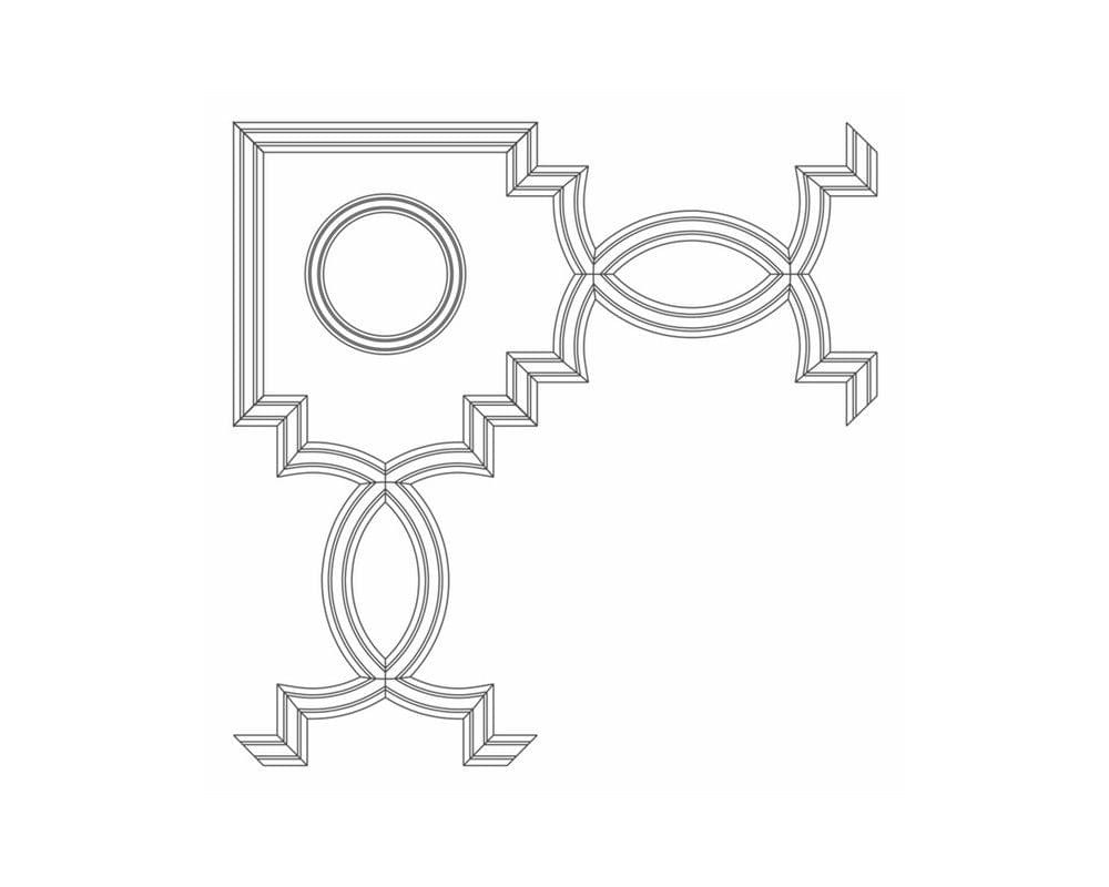 Rodecor Легенды Ар-Деко Узел Эрте Ф2 66420AR 88x88x0 см поверхность 