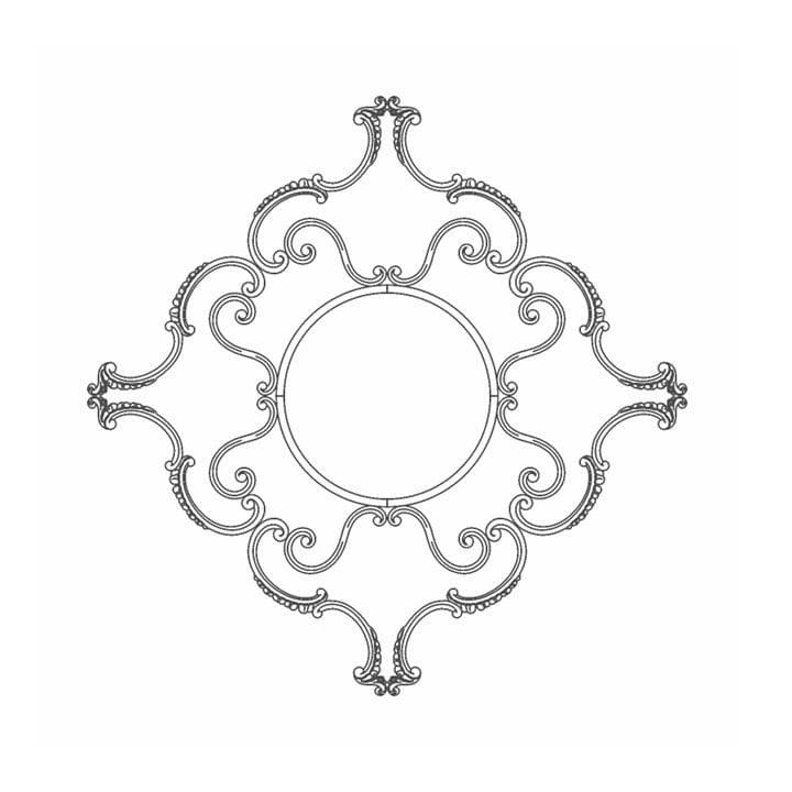 Rodecor Сад Шинуазри Розетка Шинуазри 87503CN 100x100x0 см поверхность 