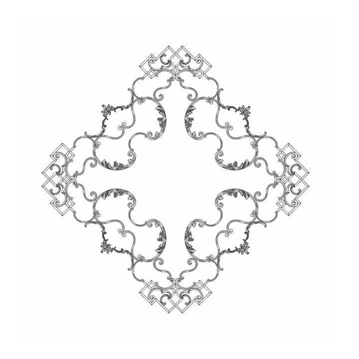 Rodecor Сад Шинуазри Розетка Шинуазри 87504CN 198x198x0 см поверхность 