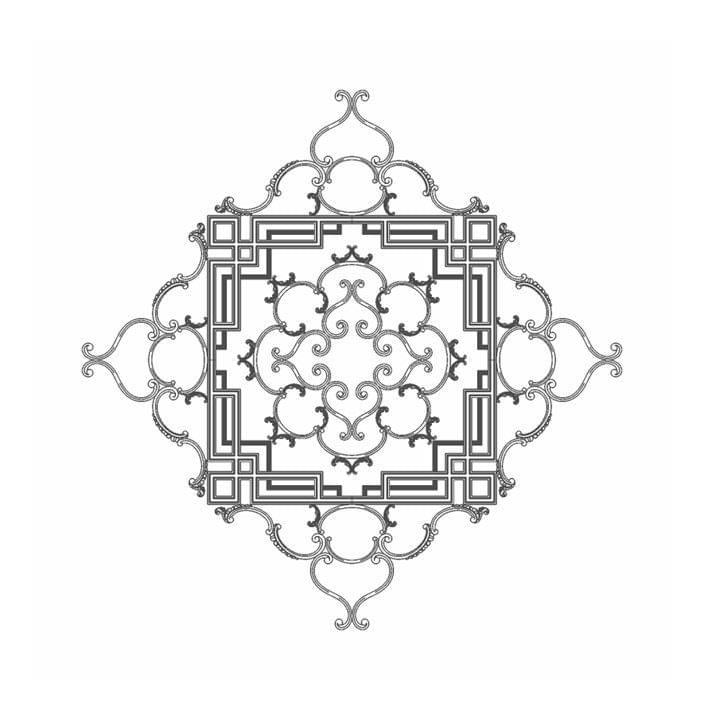 Rodecor Сад Шинуазри Розетка Шинуазри 87506CN 164x164x0 см поверхность 