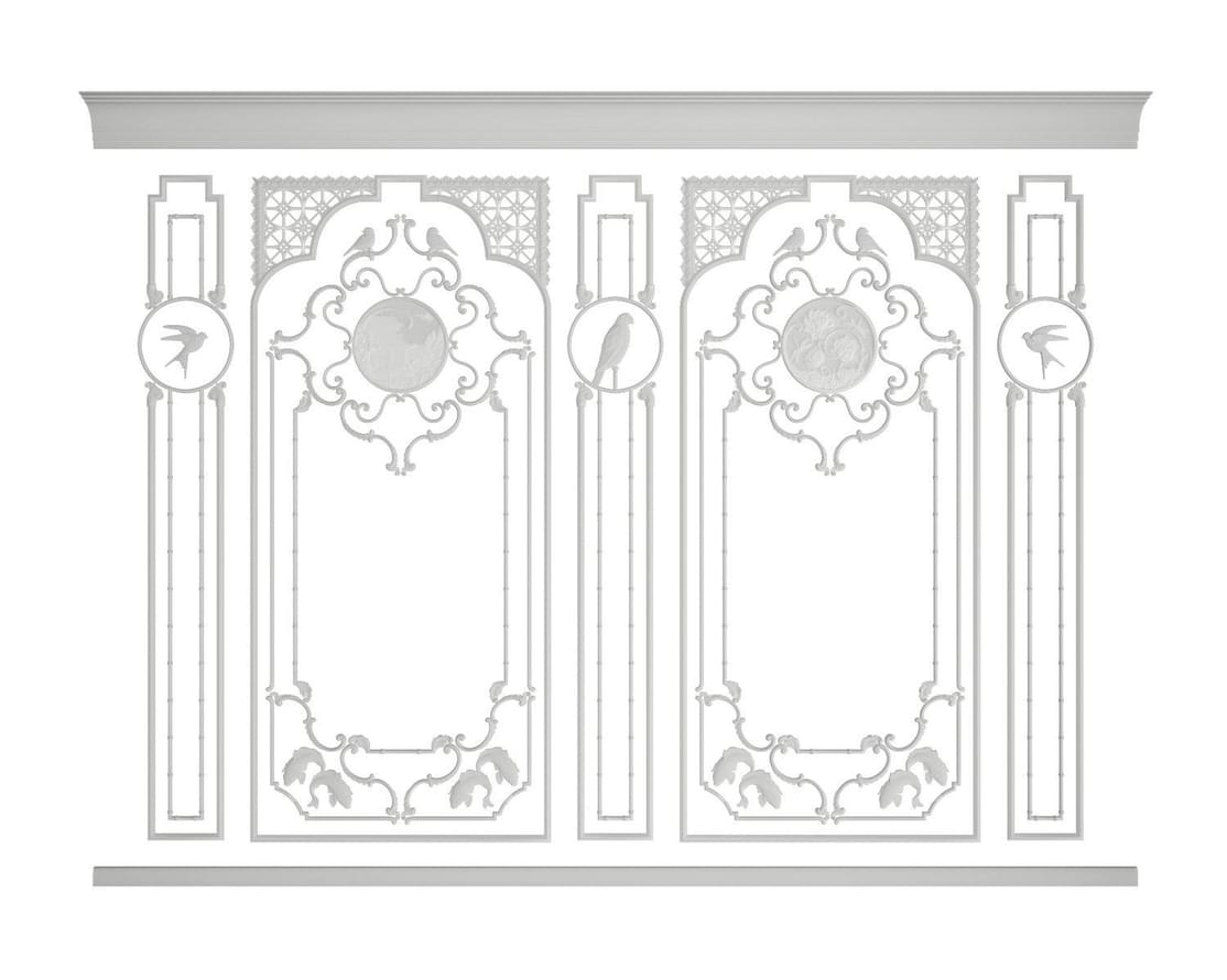Rodecor Сад Шинуазри Стена Камелия Ф3 77013CN 300x400x0 см поверхность 