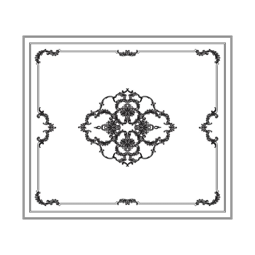 Rodecor Царскосельский Рококо Потолок 88104RC 210x240x0 см поверхность