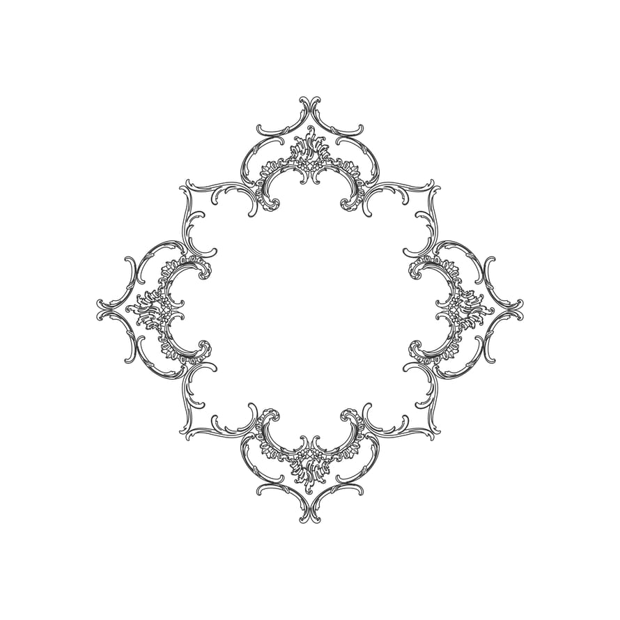 Rodecor Царскосельский Рококо Розетка 87014RC 110x110x0 см поверхность 