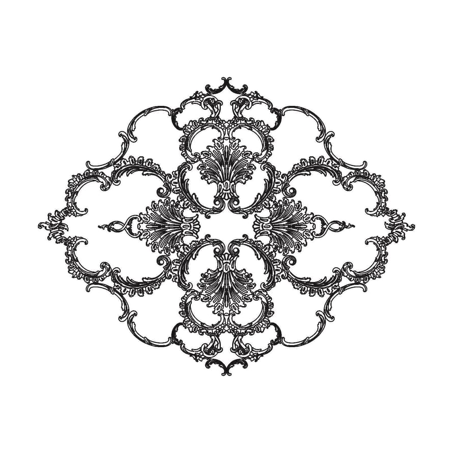 Rodecor Царскосельский Рококо Розетка 87025RC 90x113x0 см поверхность