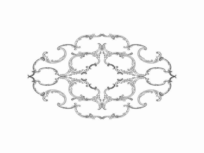 Rodecor Царскосельский Рококо Розетка 87030RC 89.5x117x0 см поверхность 