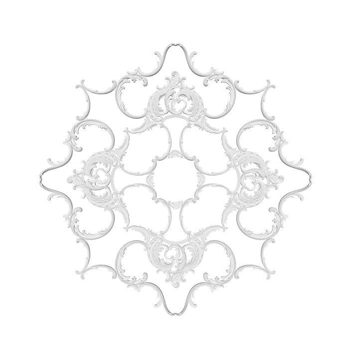 Rodecor Царскосельский Рококо Розетка 87040RC 117x117x0 см поверхность 