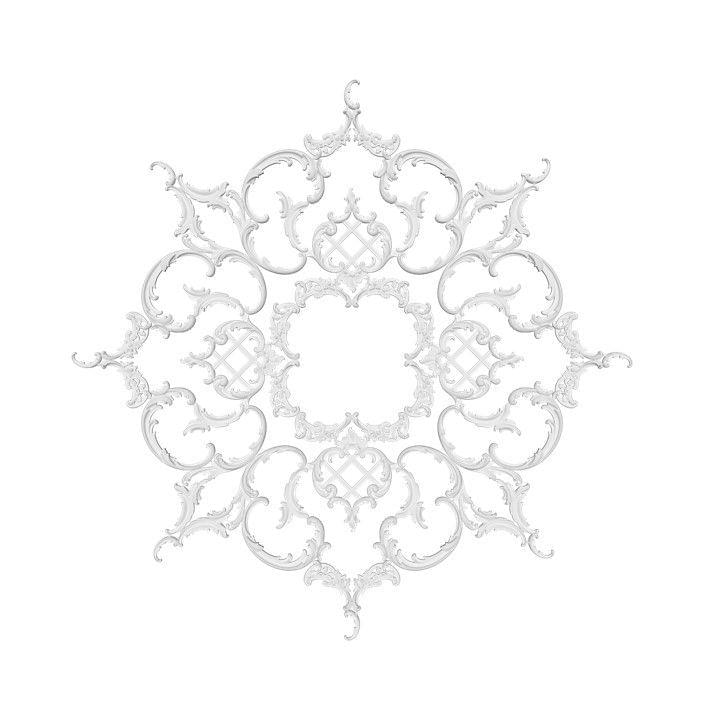 Rodecor Царскосельский Рококо Розетка 87041RC 126x126x0 см поверхность 