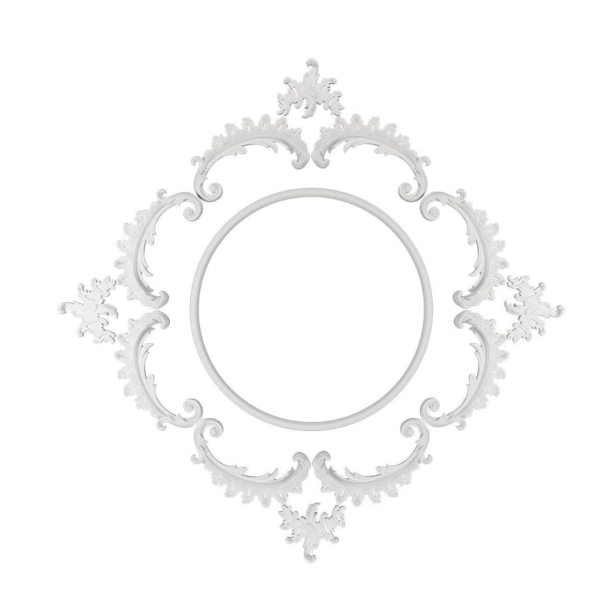 Rodecor Царскосельский Рококо Розетка Рококо 87051RC 76.8x76.8x0 см поверхность 