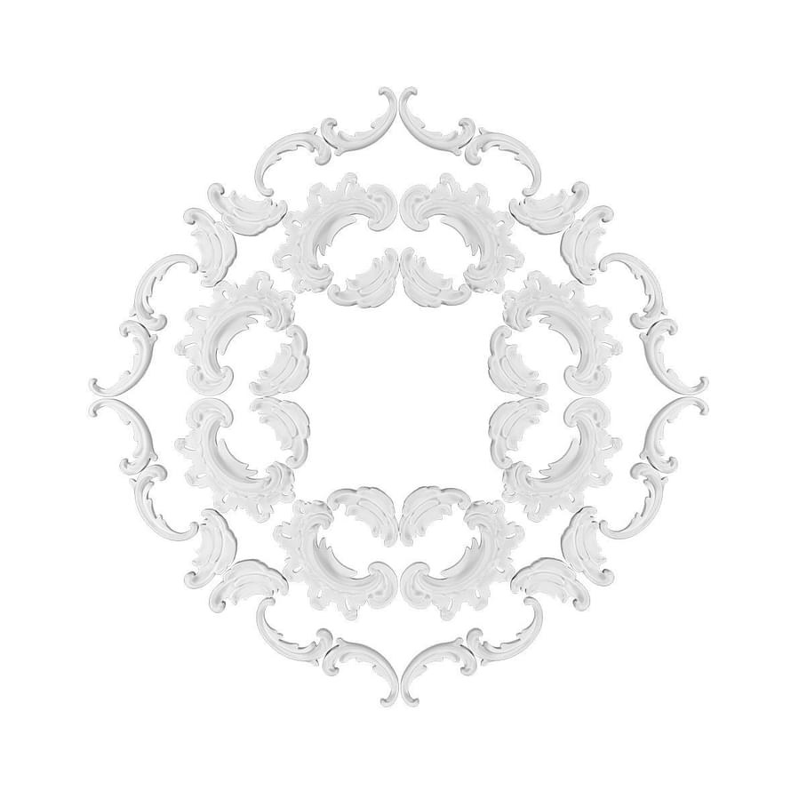 Rodecor Царскосельский Рококо Розетка Рококо 87052RC 50x50x0 см поверхность 