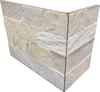 Плитка Rondine Cubics Beige Angolo Esterno Monolitico 10x20 см, поверхность матовая, рельефная
