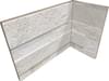 Плитка Rondine Cubics White Angolo Interno Monolitico 10x20 см, поверхность матовая, рельефная