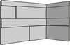 Плитка Rondine Gioia 3D Greige Angolo Interno 20x10x15 10x20 см, поверхность матовая, рельефная