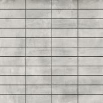 Плитка Rondine Icon Gray Mosaico Mattoncino 30x30 см, поверхность матовая, рельефная