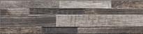 Плитка Rondine Inwood 3D Black 15x61 см, поверхность матовая, рельефная