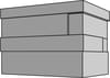 Плитка Rondine Inwood 3D Black Angolo Esterno Incollato 10x20 см, поверхность матовая, рельефная
