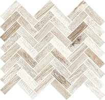Плитка Rondine Inwood Ivory Mosaico Spina 32x28.5 см, поверхность матовая, рельефная