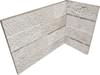 Плитка Rondine Loft 3D White Angolo Interno 20x10x15 10x20 см, поверхность матовая, рельефная