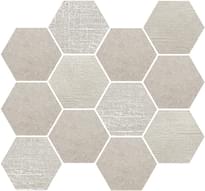 Плитка Rondine Loft Beige Mosaico Esagona 35x30.3 см, поверхность матовая