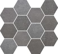 Плитка Rondine Loft Dark Mosaico Esagona 35x30.3 см, поверхность матовая