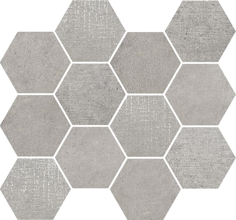 Rondine Loft Light Grey Mosaico Esagona 35x30.3
