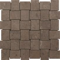 Плитка Rondine London Brown Mosaico 30x30 см, поверхность матовая, рельефная