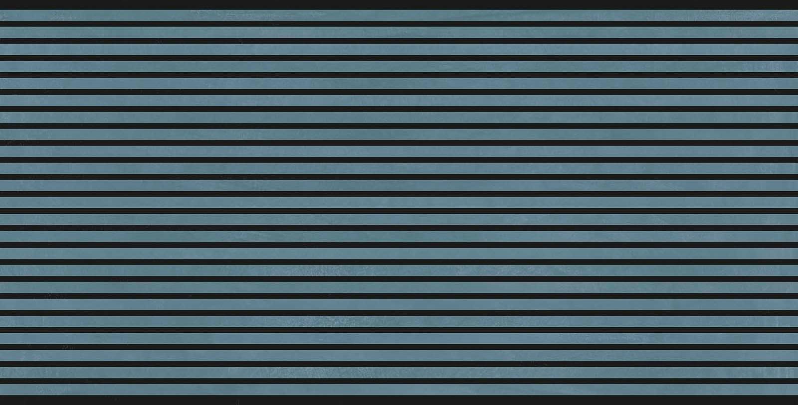 Плитка Rondine Ludo Nova 3D Blu Nero Ret 60x120 см, поверхность матовая