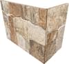 Плитка Rondine Lyon 3D Beige Angolo Esteno 20x10x15 10x20 см, поверхность матовая, рельефная