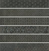 Плитка Rondine Oxyd Grey Dec Reactive Mix 6.1x37 см, поверхность матовая