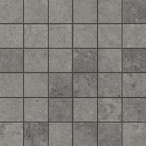Плитка Rondine Pietre Di Fiume Antracite Mosaico 30x30 см, поверхность матовая, рельефная