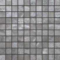 Плитка Rondine Pietre Di Fiume Antracite Mosaico Mix 30x30 см, поверхность матовая, рельефная