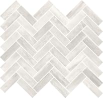 Плитка Rondine Renaissance White Mosaico Spina 32x28.5 см, поверхность матовая, рельефная