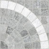 Плитка Rondine Valeria Cenere Arco Bianco 60.5x60.5 см, поверхность матовая, рельефная