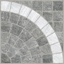 Плитка Rondine Valeria Grigio Arco Bianco 60.5x60.5 см, поверхность матовая, рельефная