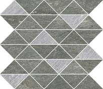 Плитка Rondine Valsertal Stone Dark Grey Triangle 31x31 см, поверхность матовая, рельефная