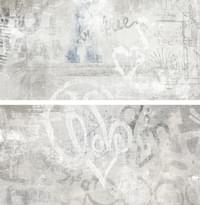 Плитка Rondine Volcano Graffiti Mix White Rect 30x60 см, поверхность матовая, рельефная