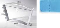 Плитка S.Anselmo Glass Bricks Aquamarine Segmento Corona 1/10 12.6x23 см, поверхность микс