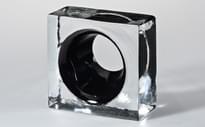 Плитка S.Anselmo Glass Bricks Black With Hole 11.6x12.1 см, поверхность глянец
