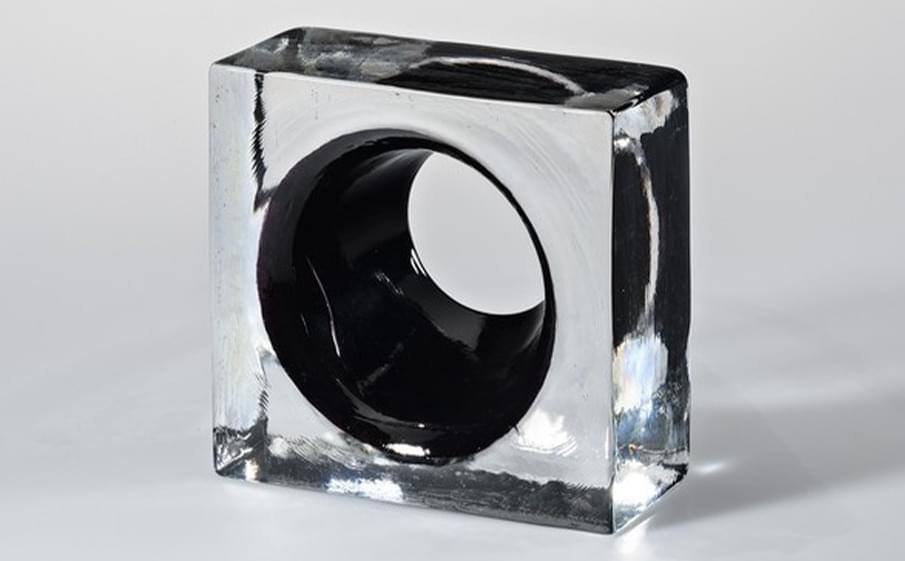 S.Anselmo Glass Bricks Black With Hole 11.6x12.1