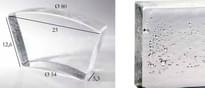 Плитка S.Anselmo Glass Bricks Bubble Segmento Corona 1/10 12.6x23 см, поверхность глянец