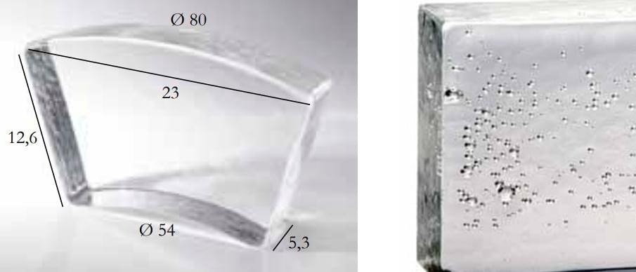 S.Anselmo Glass Bricks Bubble Segmento Corona 1/10 12.6x23