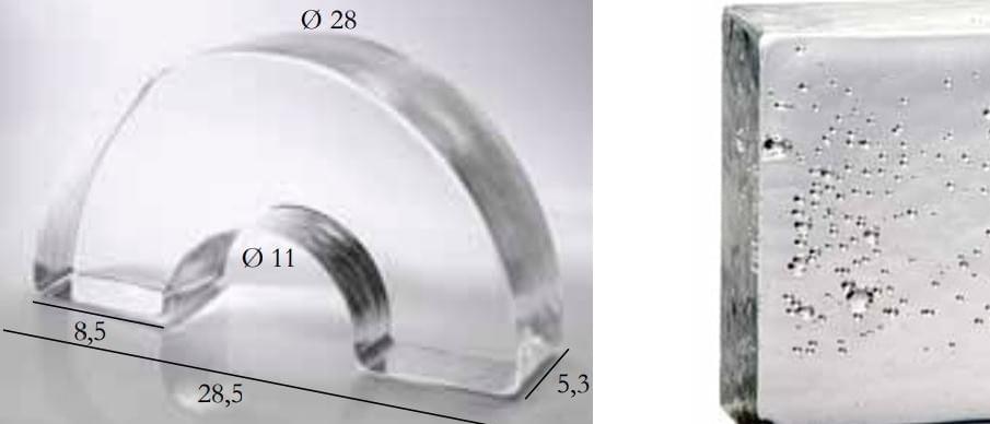 S.Anselmo Glass Bricks Bubble Segmento Corona 1/2 8.5x28.5