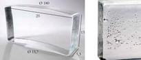 Плитка S.Anselmo Glass Bricks Bubble Segmento Corona 1/22 13x25 см, поверхность глянец