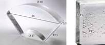 Плитка S.Anselmo Glass Bricks Bubble Segmento Corona 1/4 12.5x28 см, поверхность глянец