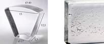 Плитка S.Anselmo Glass Bricks Bubble Segmento Corona 1/8 12.5x15 см, поверхность глянец
