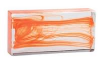 Плитка S.Anselmo Glass Bricks Cloud Orange 11.6x24.6 см, поверхность глянец