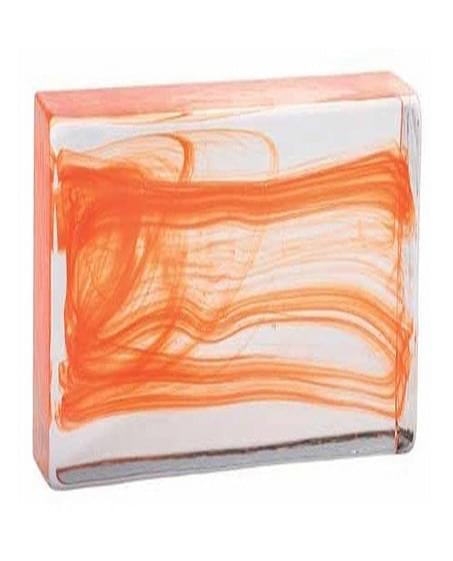 S.Anselmo Glass Bricks Cloud Orange Half 11.6x12.1