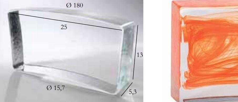 S.Anselmo Glass Bricks Cloud Orange Segmento Corona 1/22 13x25