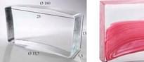 Плитка S.Anselmo Glass Bricks Cloud Pink Segmento Corona 1/22 13x25 см, поверхность глянец